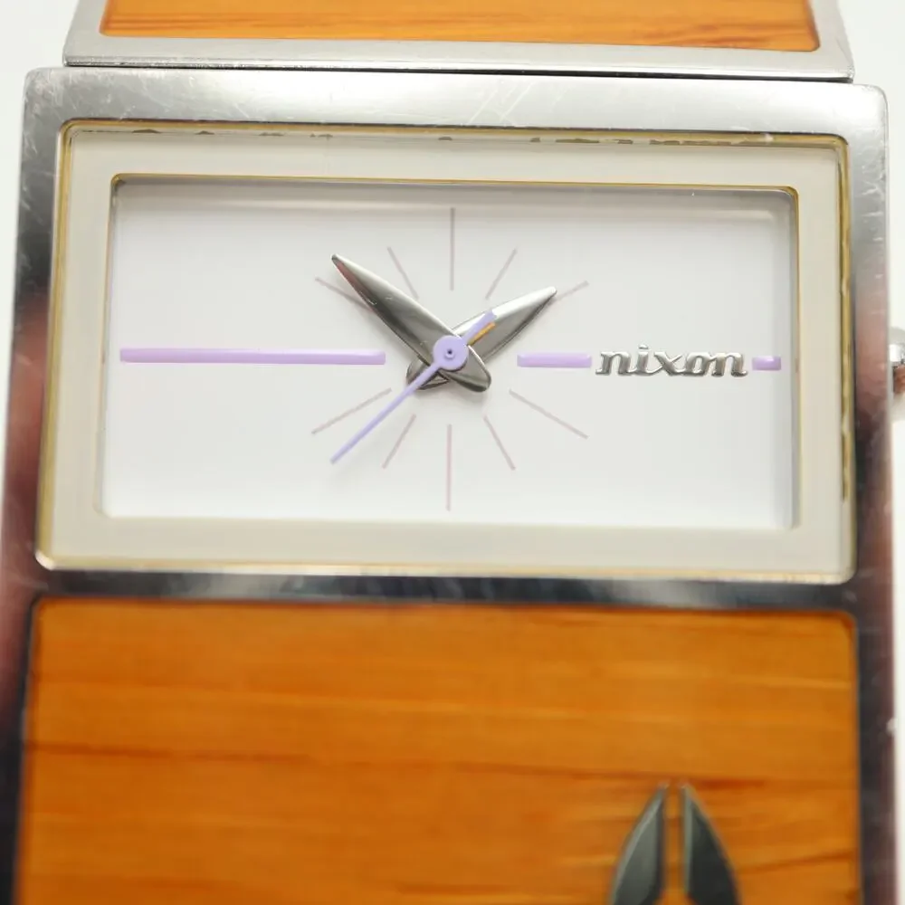 Nixon The Chalet 31mm Unisex Watch Bamboo Wood Steel 6.5